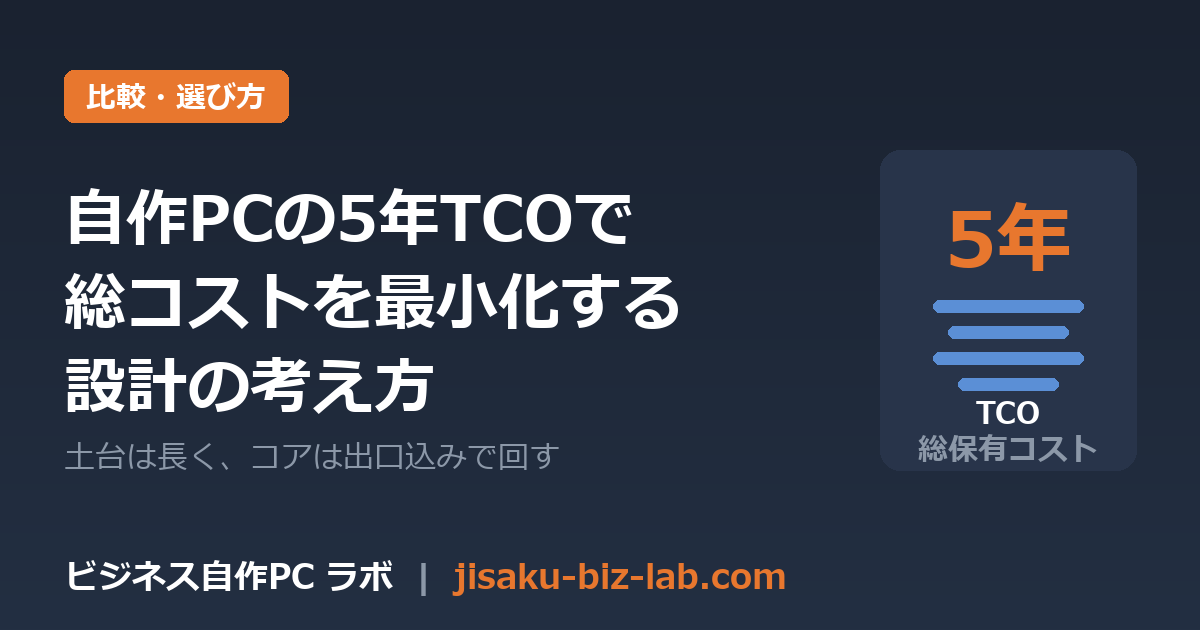 自作PC 5年運用コスト最小化計画｜TCOで考えるパーツ寿命・買い替え・リセール のサムネイル画像