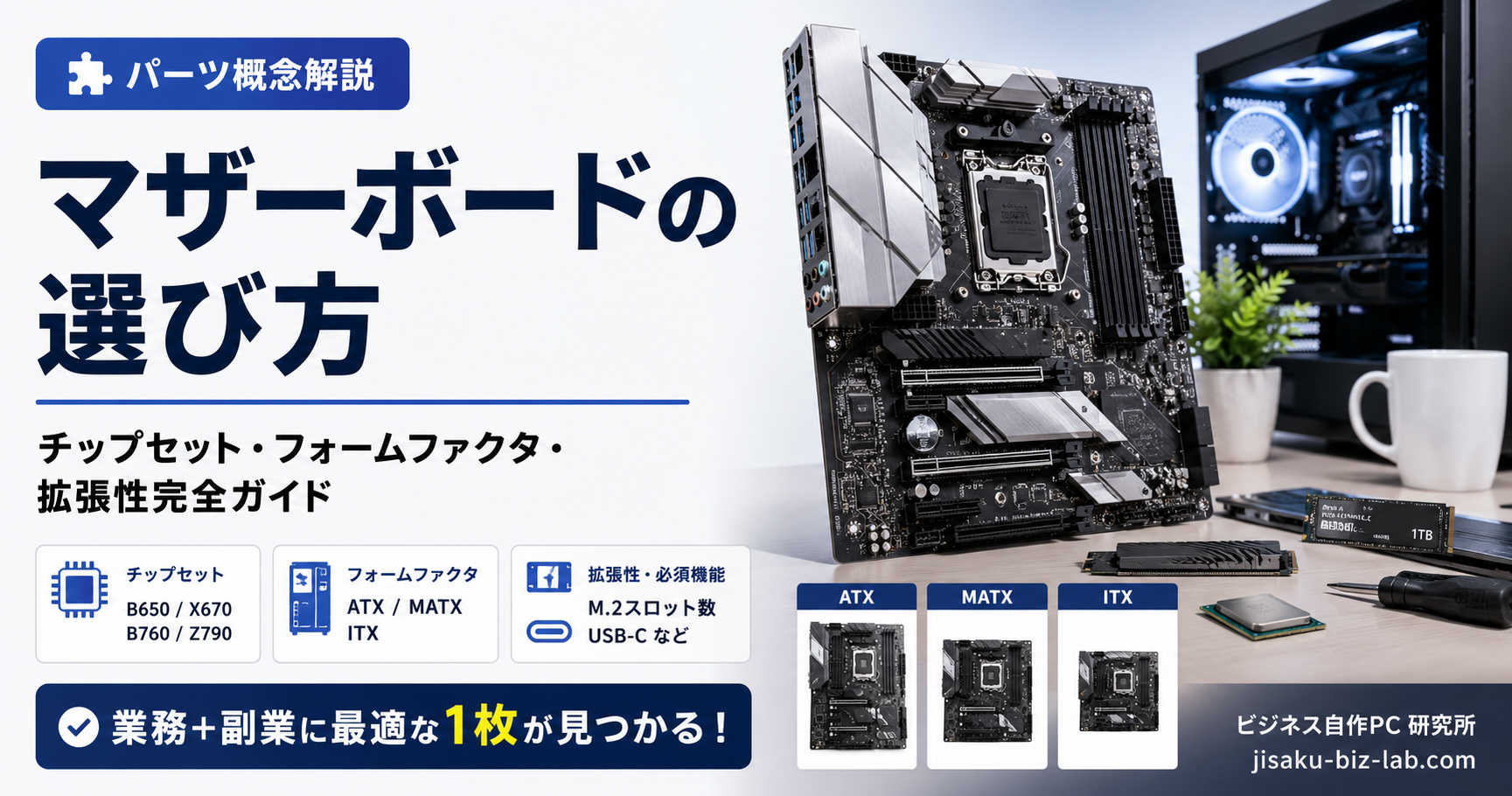 マザーボードの選び方｜チップセット・フォームファクタ・拡張性完全ガイド のサムネイル画像